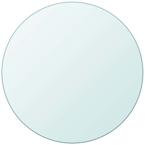 Dessus de table Plateau De Table Plan de travail ronde en verre trempé 700 mm BZTHBS889502 (1/4)