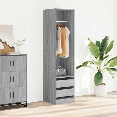 Armoire Armoire de rangement avec tiroirs Sonoma gris 50x50x200 cm Bois d'ingénierie RTJEX374910 (1/5)