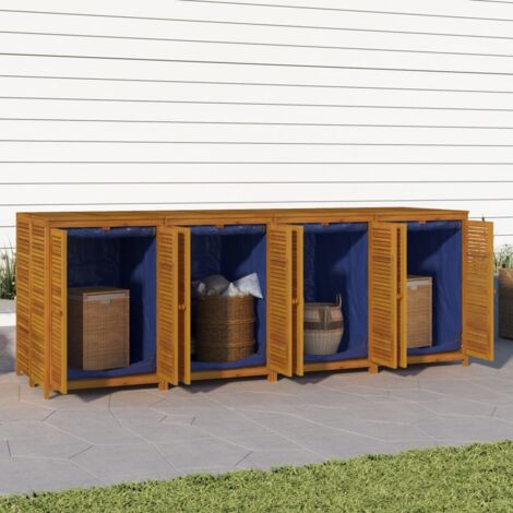 Boîte de rangement Coffre de rangement de jardin 280x87x104 cm bois massif d'acacia MCYMH387875 (1/5)