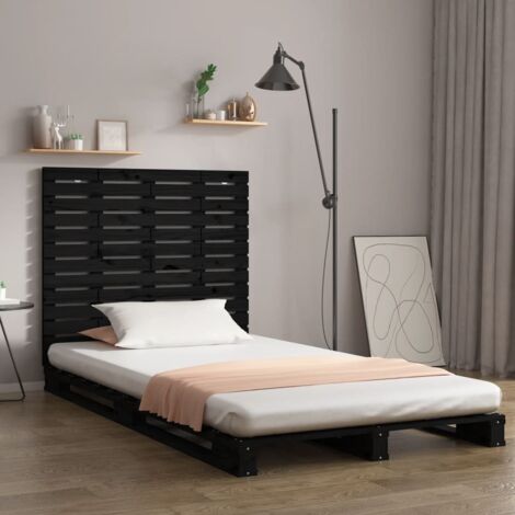 Tête de lit murale，Panneau de lit，Décoration murale Noir 106x3x91,5 cm Bois massif de pin XZZ28897 (1/5)