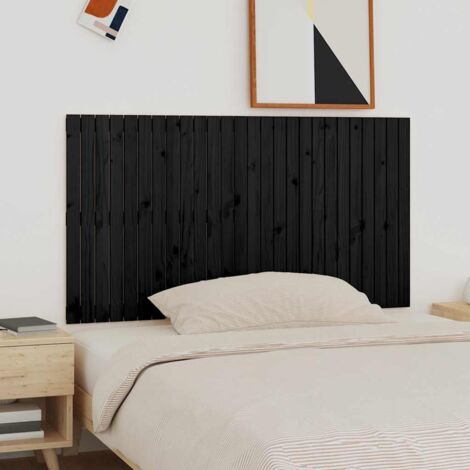 Tête de lit murale,Panneau de lit,Décoration murale Noir 166x3x90 cm Bois massif de pin XZZ22317 (1/5)