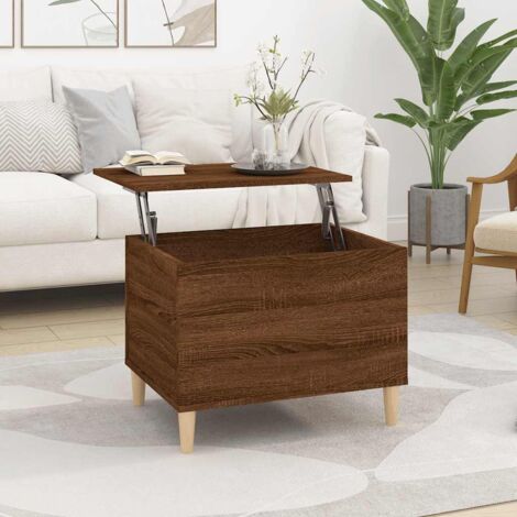 Table basse, Table de Salon, Table d'appoint Chêne marron 60x44,5x45 cm Bois d'ingénierie XZZ39309789 (1/5)
