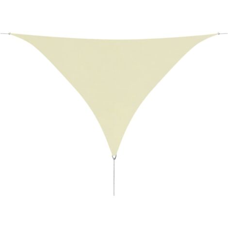 Parasol Jardin Luxueux en tissu Oxford triangulaire 5x5x5 m Crème -79041 (1/4)