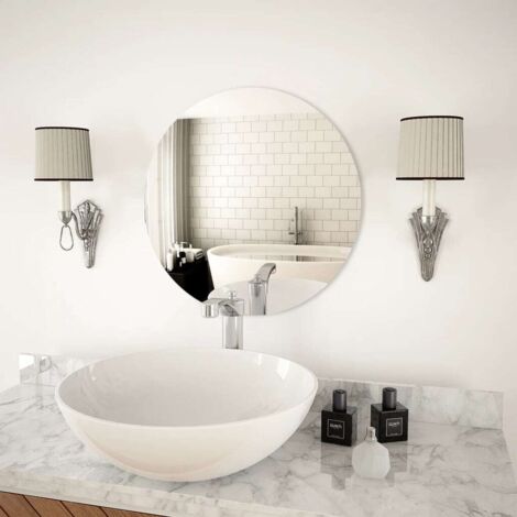 INLIFE Miroir de salle de bain mural 50 cm Rond Verre (1/5)