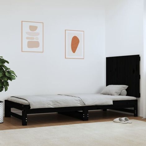 Tête de lit murale，Panneau de lit，Décoration murale Noir 82,5x3x60 cm Bois massif de pin XZZ61946 (1/5)