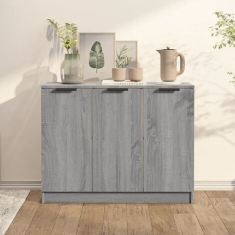 Buffet，Bahut， Meuble de Rangement pour Salon, Bureau, Sonoma gris 90,5x30x70 cm Bois d'ingénierie, Armoire de Rangement FBV45669 (1/4)