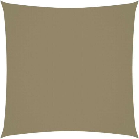 Voile de parasol,Voile d'ombrage pour Jardin Balcon en Tissu Oxford carré 4x4 m Beige -36632 (1/5)