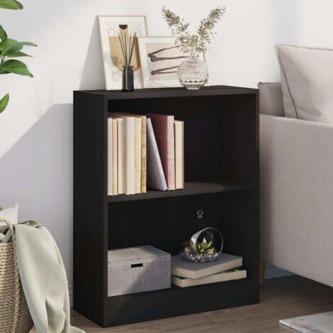 Bibliothèque Étagères de livres Meuble de Rangement Noir 60x24x74,5 cm Bois d'ingénierie BZREH4685683 (1/5)