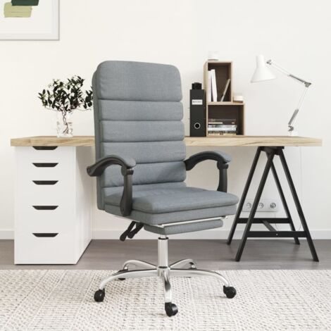 Chaise de bureau,Fauteuil de massage inclinable de bureau,Fauteuil Relax,Chaise Massage Gris clair Tissu FNNF247558 (1/5)