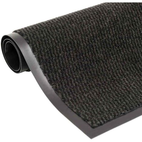 Paillasson，Tapis d'entrée，Tapis de Porte Intérieur et Extérieur rectangulaire 120 x 180 cm Noir VDVM730485 (1/4)
