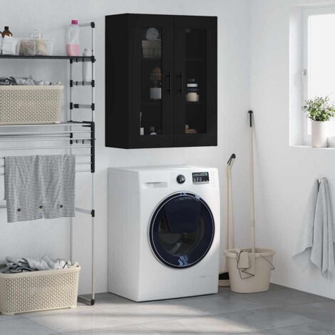 Armoire murale Meuble de rangement Armoire suspendue noir 69,5x34x90 cm XZZZ154053 (1/5)