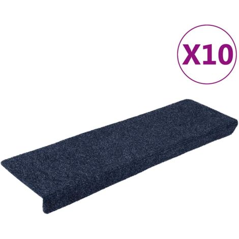 10 pcs Tapis d'escalier de marches Intérieur Antidérapant Tapis de Protection pour Enfants, Personnes Agées et Animaux 65x21x4 cm Aiguilleté XJDT762145 (1/5)