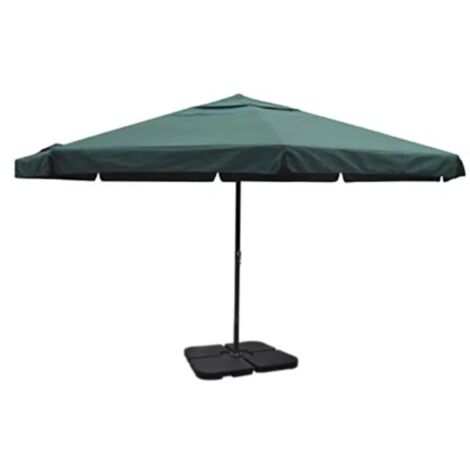 Parasol, Parasol de jardin pour balcon, terrasse, piscine, Parasol d'extérieur vert en aluminium avec base mobile HNDX145712 (1/5)