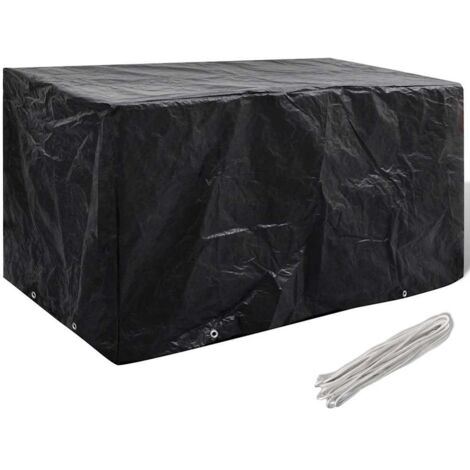 Housse pour mobilier de jardin Housse de salon de jardin Bâche de Meubles d'extérieur Couverture de Jardin 8 œillets 180x70x90 cm XFNRX296181 (1/5)
