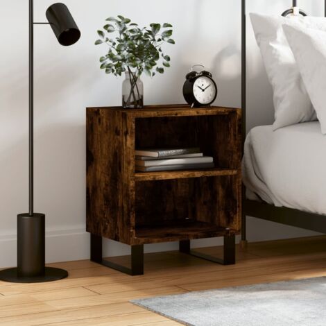 Table de chevet Table d'appoint Table de nuit pour Salon Chambre chêne fumé 40x30x50 cm bois d'ingénierie XRKJ155769 (1/5)