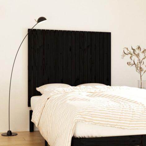 Tête de lit murale，Panneau de lit，Décoration murale Noir 127,5x3x110 cm Bois massif de pin XZZ34367 (1/5)