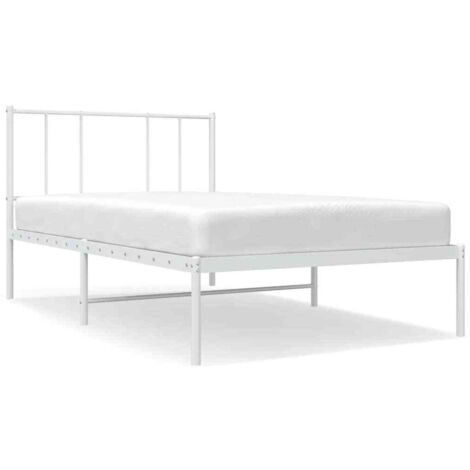 Cadre de lit métal avec tête de lit pour enfants，adolescents，adultes, Chambre à Coucher Maison blanc 80x200 cm XZZ547910 MaisonChic (1/5)