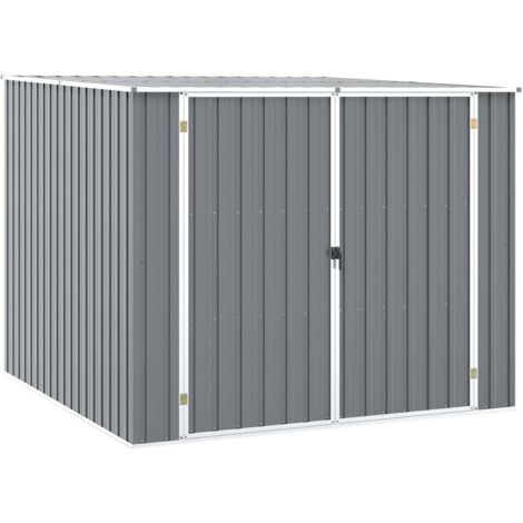 Abri de jardin, Remise Cabane pour outils, Stockage Rangement Extérieur Gris 195x198x159 cm Acier galvanisé XZZZ435135 (1/5)