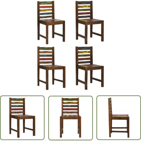 Furniture Limited - Chaises à manger lot de 4 bois de récupératio (1/5)