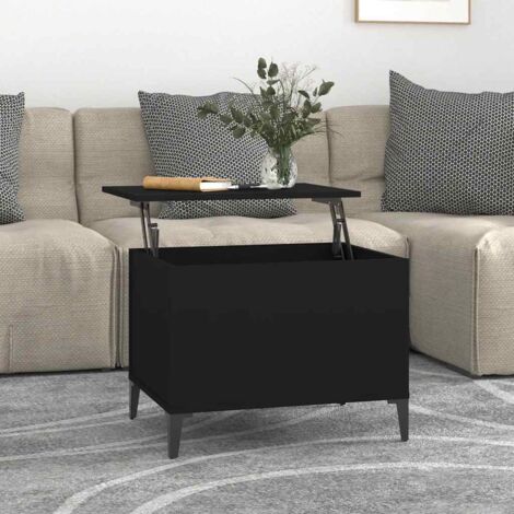 Table basse, Table de Salon, Table d'appoint, Design Moderne Noir 60x44,5x45 cm Bois d'ingénierie XZZ97504059 (1/5)