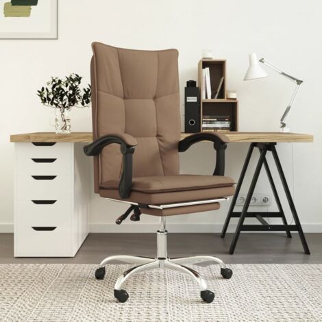 Chaise de Bureau Ergonomique,Fauteuil inclinable de bureau, Chaise Gaming Marron Tissu FNNF305049 (1/5)