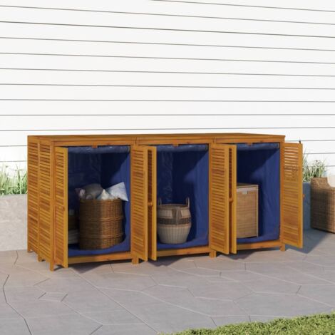 Boîte de rangement Coffre de rangement de jardin 210x87x104 cm bois massif d'acacia MCYMH197553 (1/5)