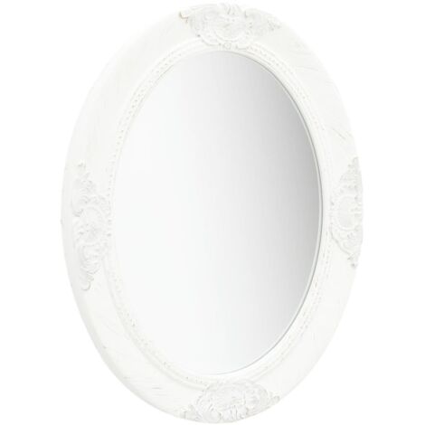 Miroir mural style baroque 50x60 cm Blanc (1/5)