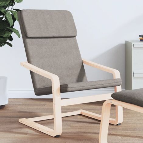 Chaise de relaxation Fauteuil de relaxation Chaise de Salon Relax Intérieur Taupe Tissu BSRHS909623 (1/5)