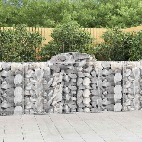 50 pcs Paniers à gabions  Clôture de jardin  Mur en Gabion  Cage à Pierres de Jardin décoratif arqués 200x50x100/120 cm fer galvanisé DBEB8893369 (1/5)