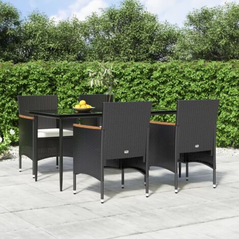 Furniture Limited - Ensemble à manger de jardin avec coussins 5 p (1/5)