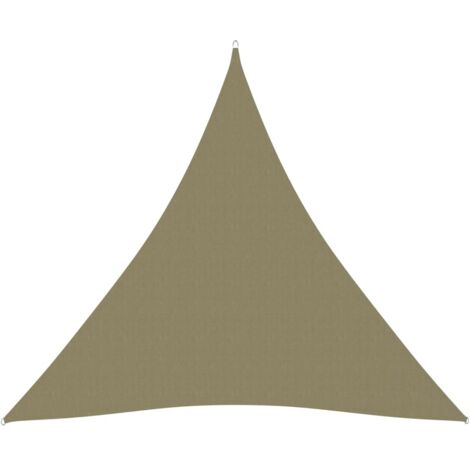 Voile de parasol,Voile d'ombrage pour Jardin Balcon en Tissu Oxford triangulaire 4,5x4,5x4,5 m Beige -92385 (1/5)