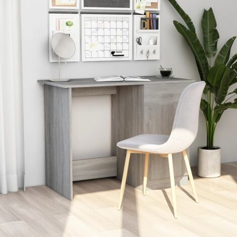 Bureau Table de travail Bureau d'ordinateur Sonoma gris 100x50x76 cm Bois d'ingénierie BZRNR994677 (1/5)