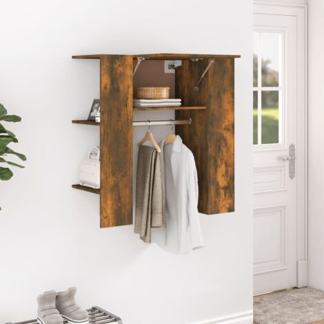 Armoire de couloir Armoire de rangement Chêne fumé 97,5x37x99 cm Bois d'ingénierie RTJEX501677 (1/5)
