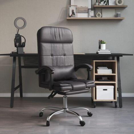 Chaise de bureau,Fauteuil de massage inclinable de bureau,Fauteuil Relax,Chaise Massage Gris Similicuir FNNF774739 (1/5)