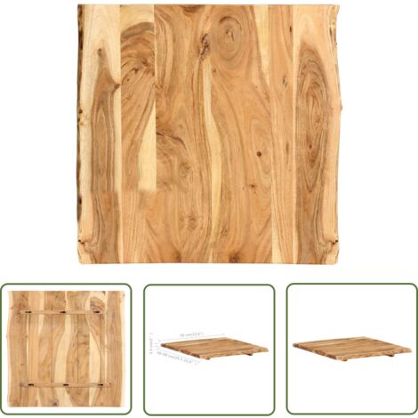 The Living Store Dessus de table Bois d'acacia massif 58x(50-60)x2,5 cm - Dessus De Table - Plateau De Table - Bois D'acacia - Meuble De Salle À Manger - Décoration Intérieure (1/5)