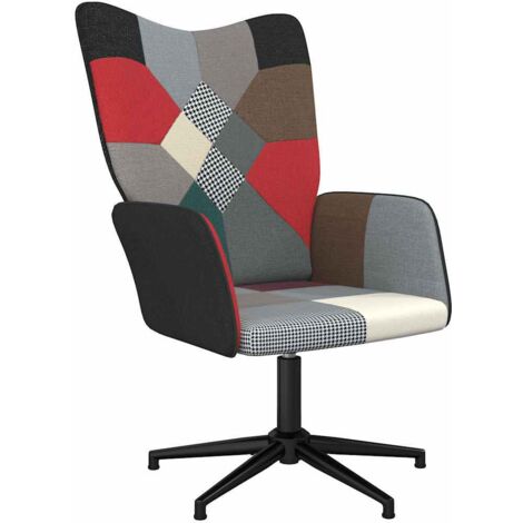 Chaise de relaxation Fauteuil de relaxation Chaise de Salon Relax Intérieur Patchwork Tissu BSRHS173593 (1/5)