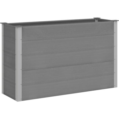 Lit surélevé de jardin,Jardinière,Pot de Fleurs WPC 150x50x91 cm Gris XZZZ119454 (1/5)