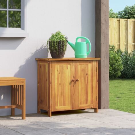 Armoire de jardin Armoire de rangement 75x35x70 cm bois massif d'acacia XZZZ718836 (1/5)