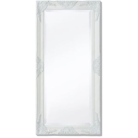 Miroir mural Miroir déco pour Salle de bain,Salon,Chambre Style baroque 100 x 50 cm Blanc DZNZN368320 (1/5)