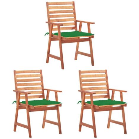 Furniture Limited - Chaises à manger d'extérieur lot de 3 et cous (1/5)