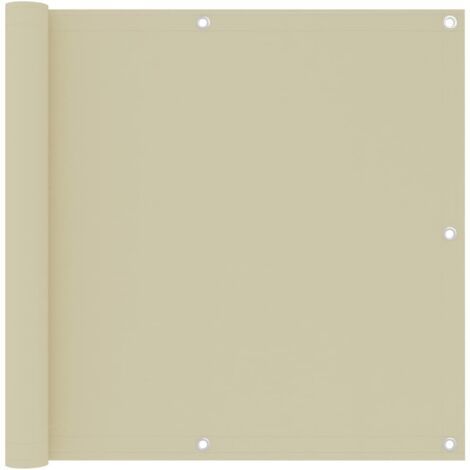 Écran de balcon,Brise Vue de terrasse,Toile de Balcon Crème 90x500 cm Tissu Oxford VDVM761707 (1/5)