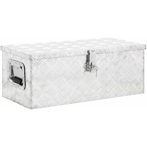 Boîte de rangement,Coffre de rangement Argenté 70x31x27 cm Aluminium CNENE974566 (1/5)