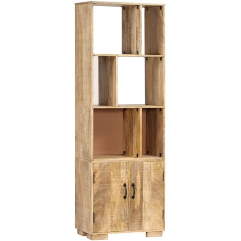 Bibliothèque Étagères de livres Meuble de Rangement 60x35x180 cm Bois de manguier solide BZREH4810852 (1/5)