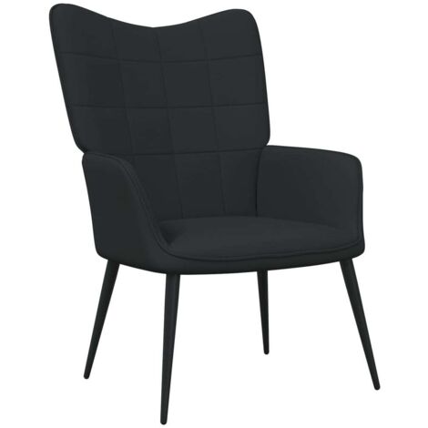 Chaise de relaxation  Fauteuil de relaxation  Chaise de Salon Relax Intérieur Noir Tissu VSGS756244 (1/5)