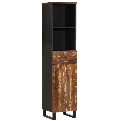 Armoire de salle de bain Armoire de rangement Placard de Rangement Toilettes 38x33x160 cm bois massif récupération RTJEX860224 MaisonChic (1/5)