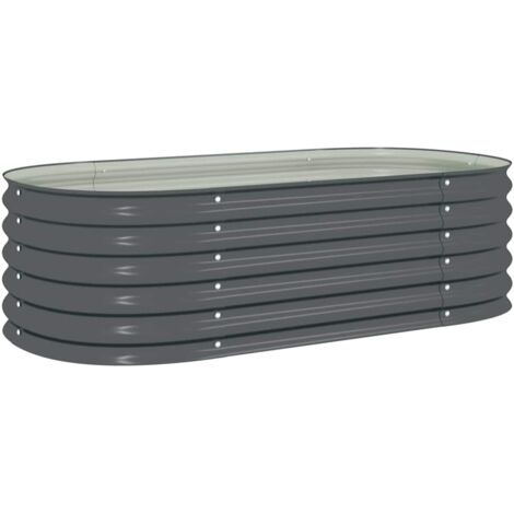 Lit surélevé de jardin,Jardinière,Pot de Fleurs 160x80x44 cm Acier galvanisé Gris XZZZ332368 (1/5)