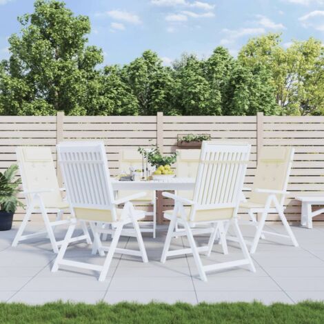 Coussins de chaise,Rembourrés pour chaise à dossier haut lot de 6 crème tissu oxford BGT64437 (1/5)