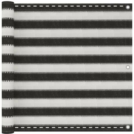 Écran de balcon,Brise Vue de terrasse,Toile de Balcon PEHD 90x500 cm Anthracite et blanc VDVM693860 (1/5)