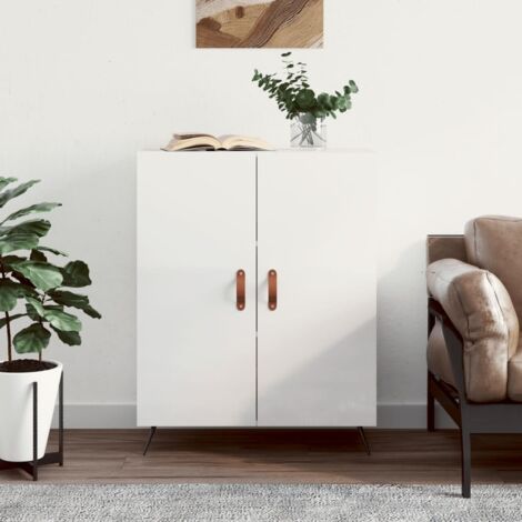 Buffet,Bahut,Meuble de Rangement pour Salon, Salle à Manger, Cuisine Blanc brillant 69,5x34x90 cm Bois d'ingénierie XZZ228132 (1/5)