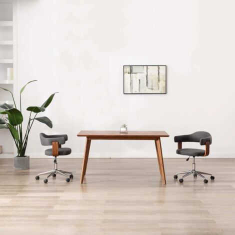 Furniture Limited - Chaise pivotante à manger Gris Bois courbé et (1/5)